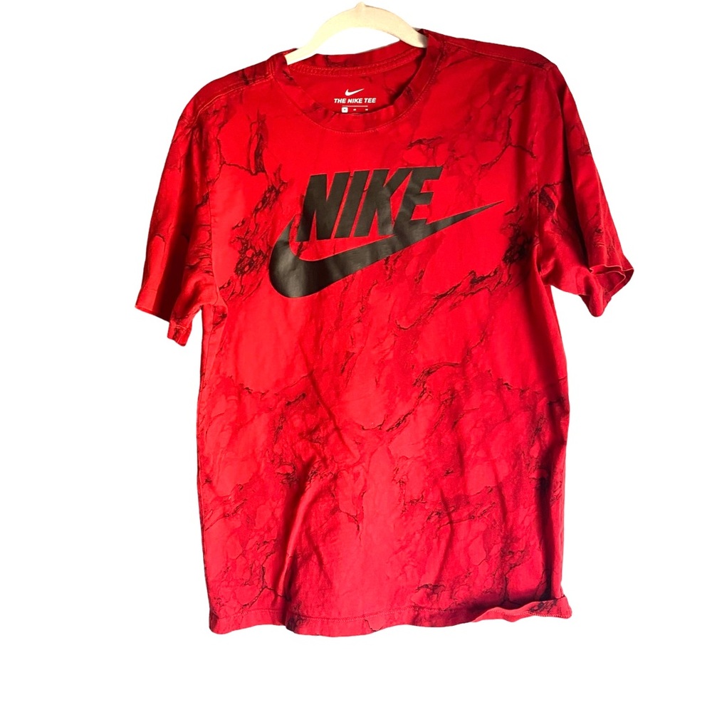 Red marble Nike T-shirt